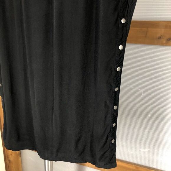 ARITZIA WILFRED‎ FREE Aamito Snap Black Dress Sz S - Picture 5 of 8
